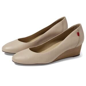 MARC JOSEPH NEW YORK Prospect Wedge Heel Sandal Women's US 8.5 M Nude Napa Soft